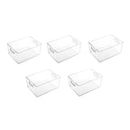 5 Pcs Clear Desk Boxes Two Sizes Organiser | StorageOZ