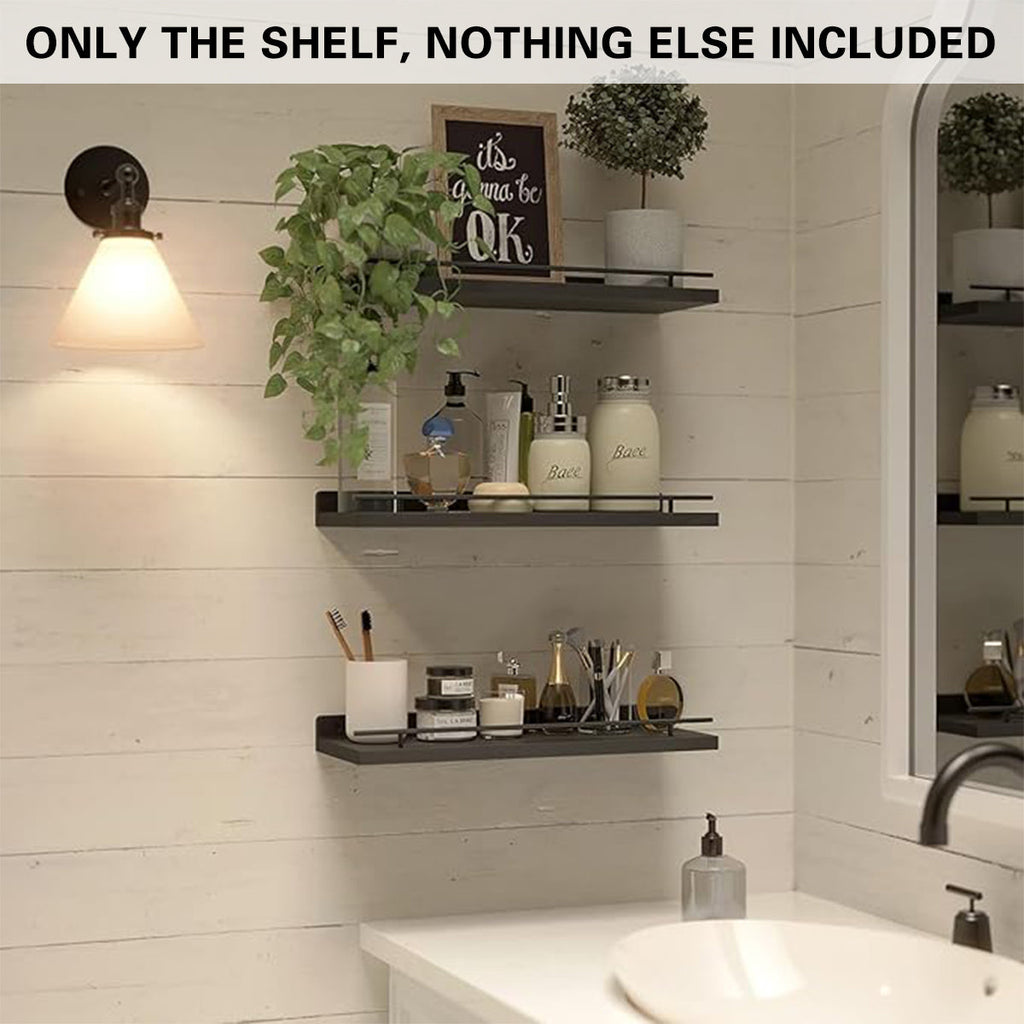 3 Pcs Wooden Wall Shelves Three Colours Set | StorageOZ