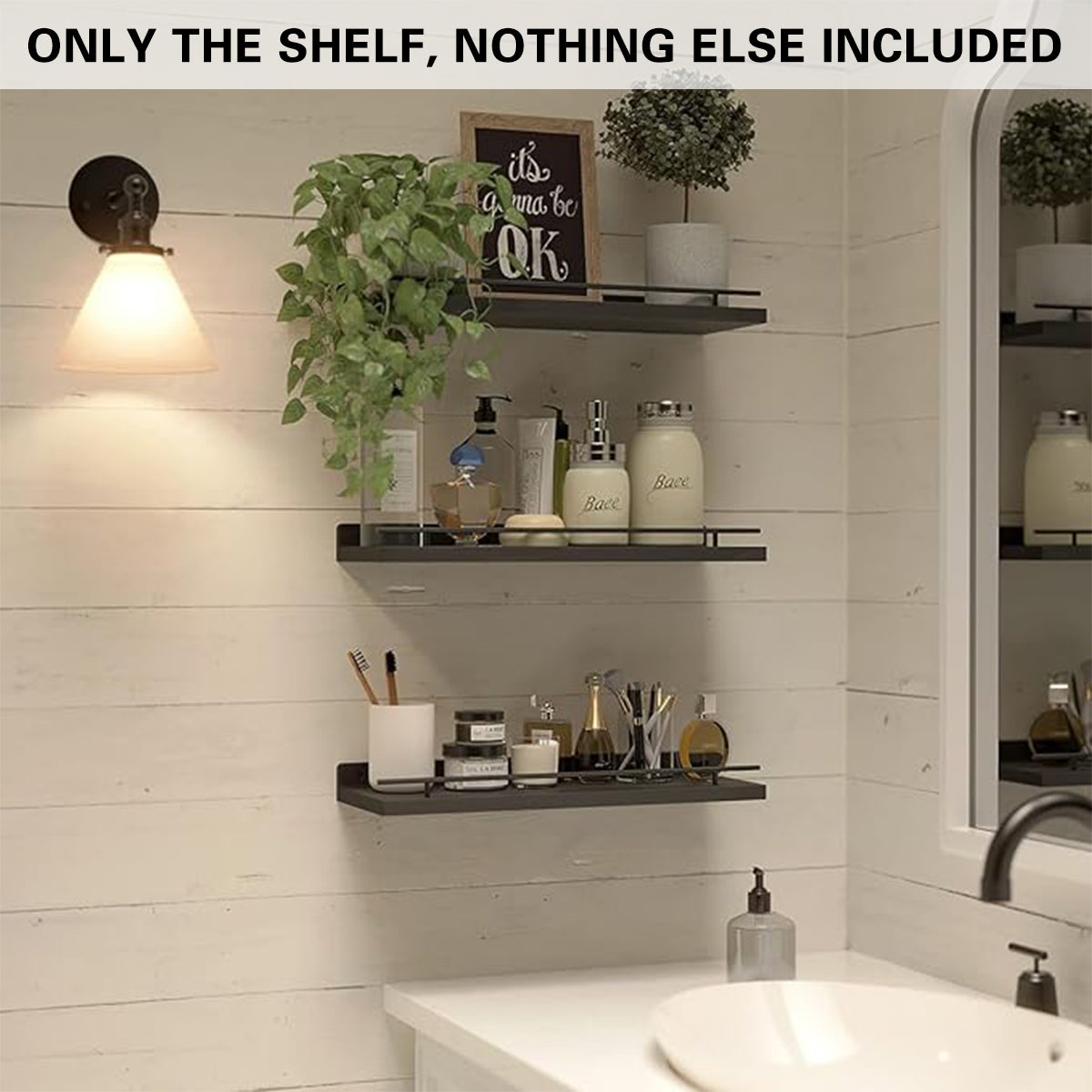 3 Pcs Wooden Wall Shelves Three Colours Set | StorageOZ