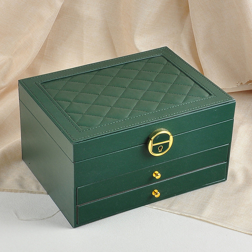 3 Layer Leather Jewellery Box Two Colours | StorageOZ