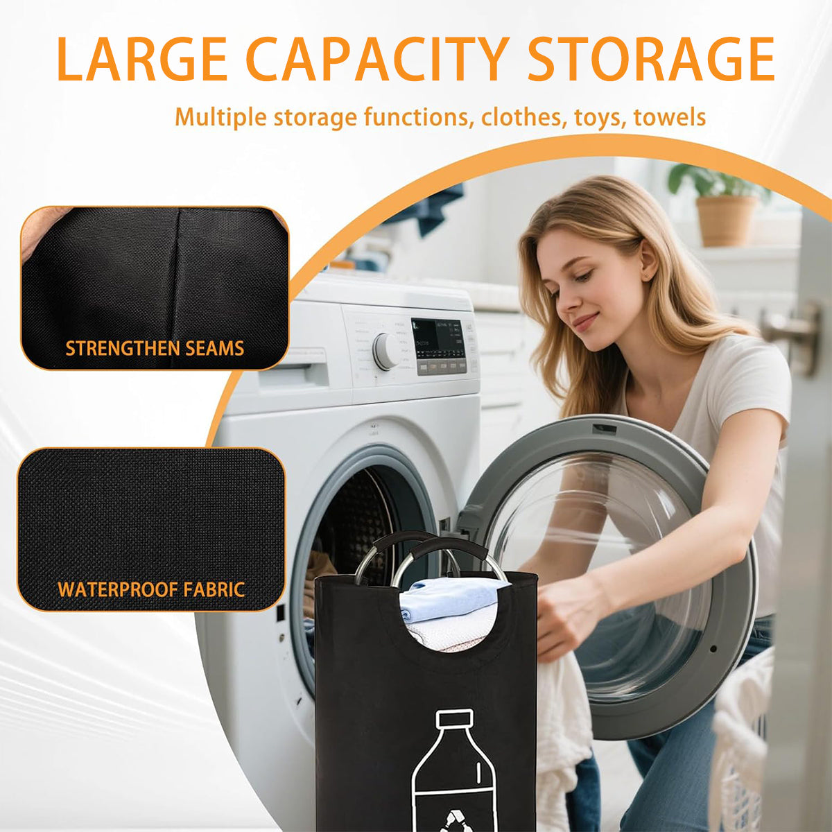 82L or 115L Oxford Laundry Bag Two Sizes | StorageOZ
