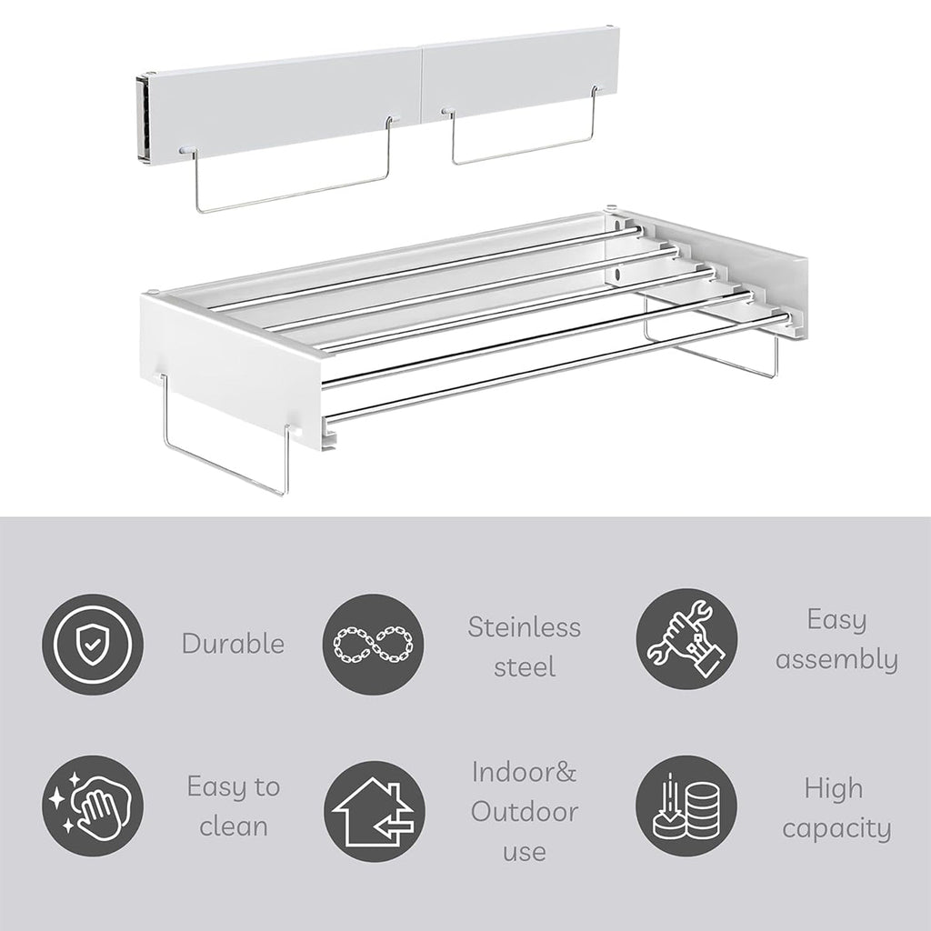 100cm Foldable Wall Drying Rack Two Colours | StorageOZ