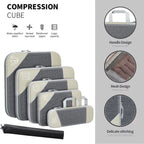 6 Pcs Compression Packing Cubes Three Colours | StorageOZ