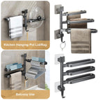 3 Arm Rotating Towel Rack Two Colours Set | StorageOZ