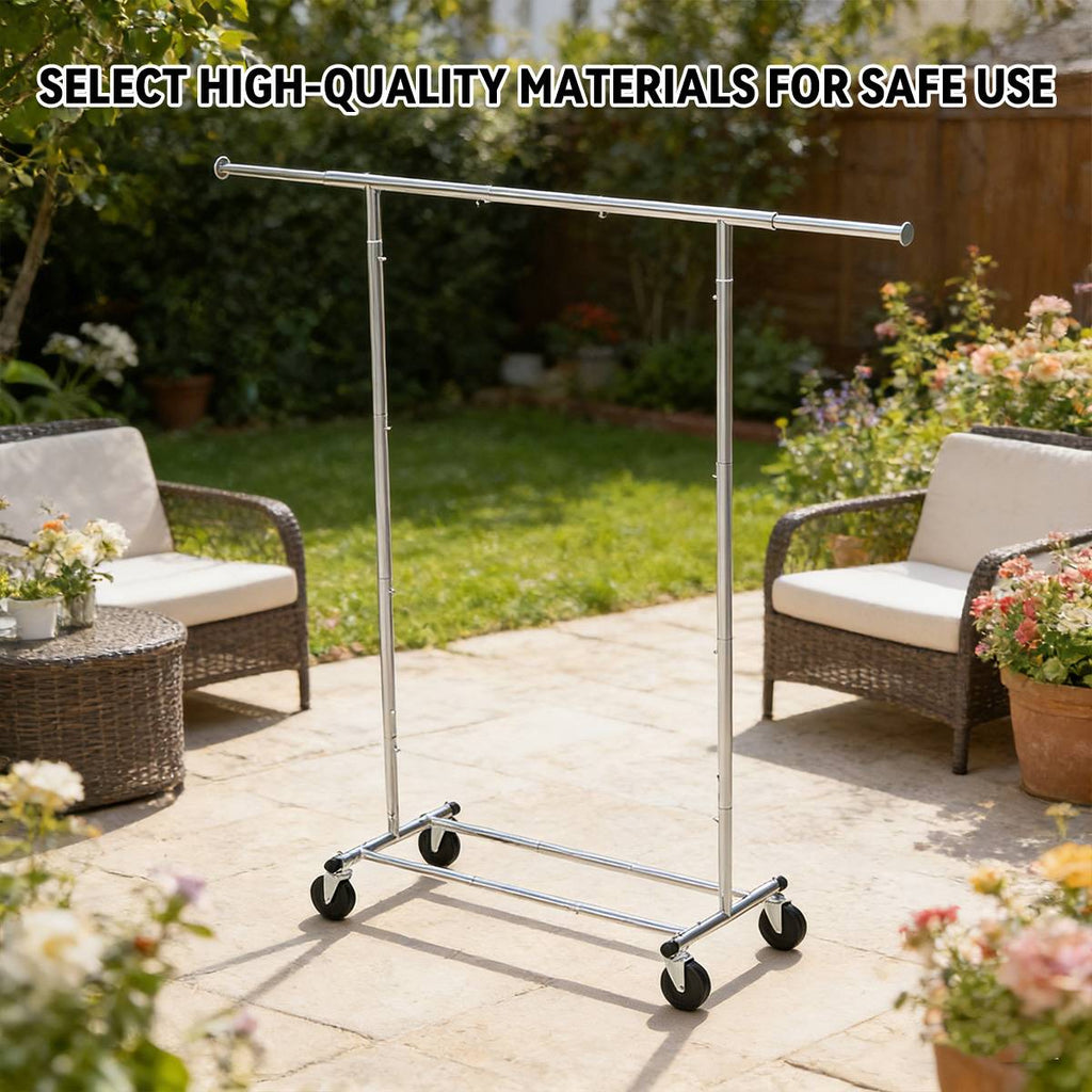 Rolling Chrome Clothes Drying Rack Organiser | StorageOZ