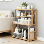 Bamboo Desktop Bookshelf Organiser 60x23x66cm