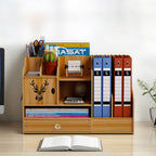 Wooden Desktop File Rack Two Finishes Set | StorageOZ