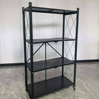 Foldable 4 Tier Kitchen Storage Rack on Wheels
