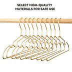 Gold Aluminum Small Clothes Hangers 30 Pack Compact