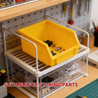 5 Pcs Yellow Hopper Parts Bins Set Organiser | StorageOZ