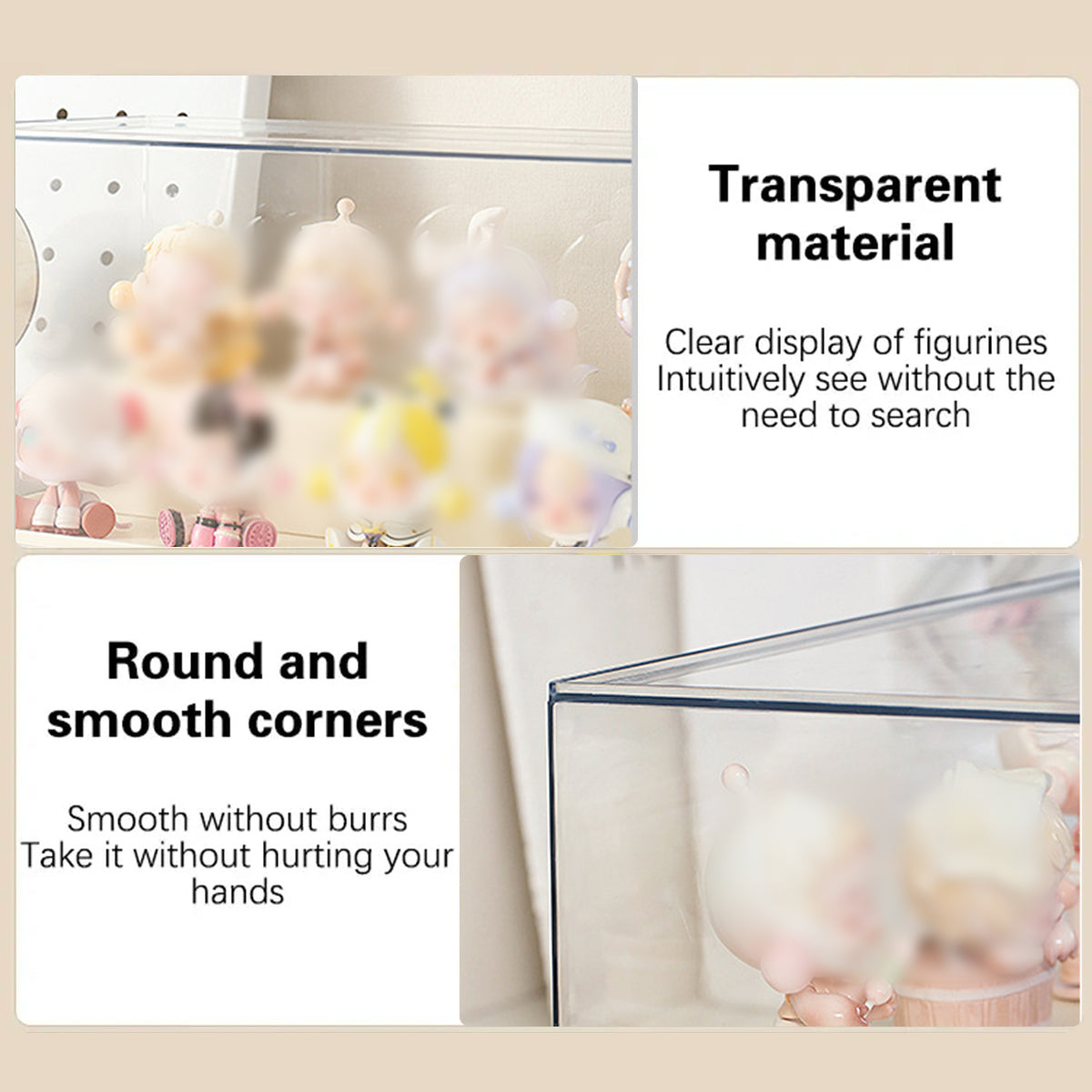 Clear Collectible Display Shelf Three Colours | StorageOZ
