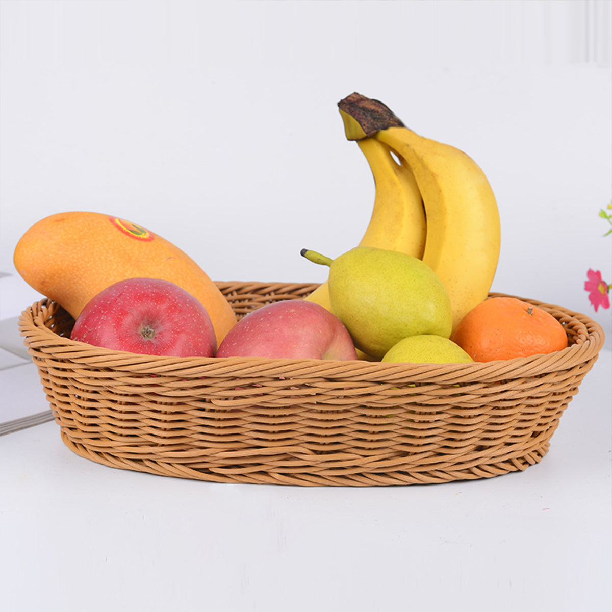 Rattan Style Fruit Basket in Two Sizes Set | StorageOZ
