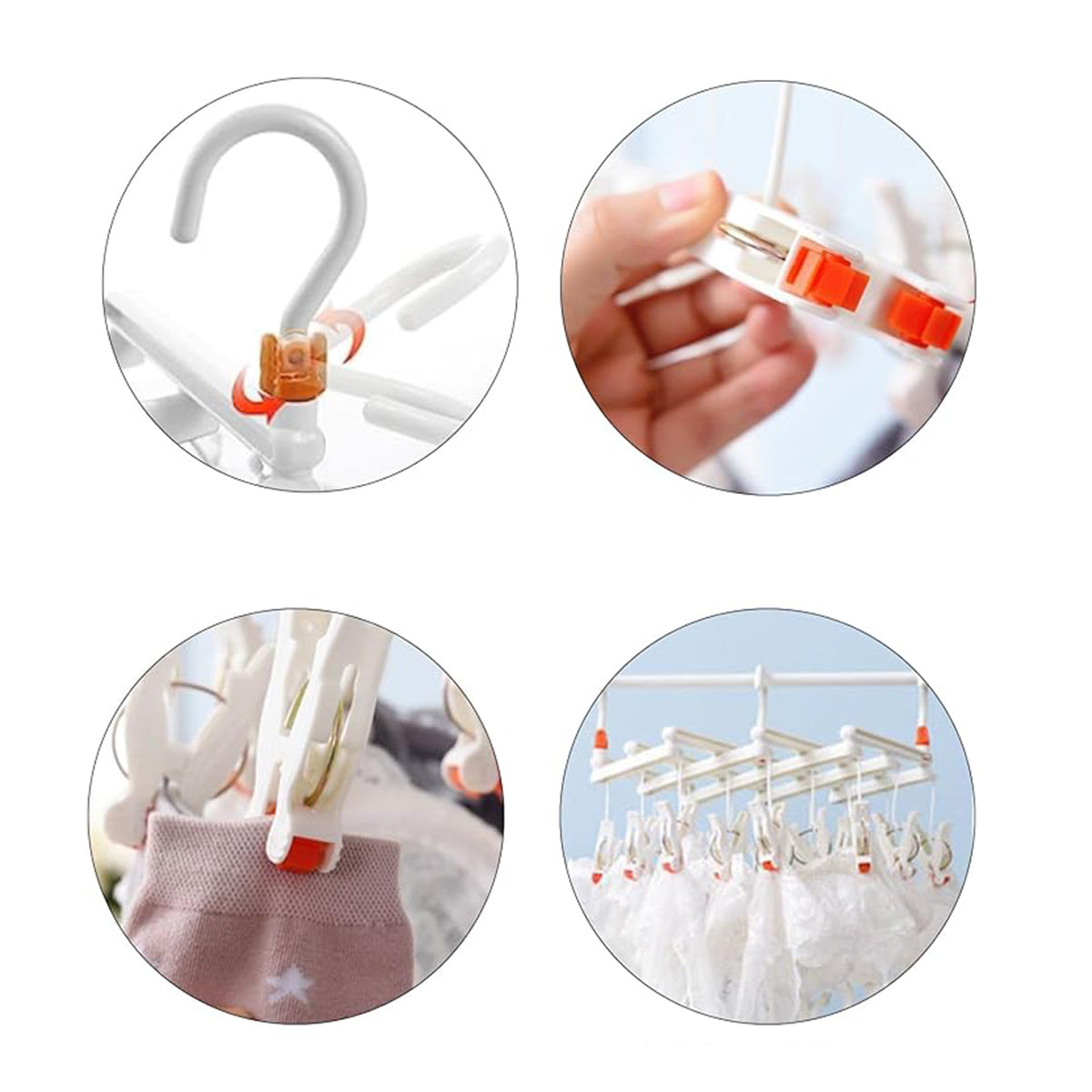 14 Clip Folding Drying Rack in Three Colours | StorageOZ