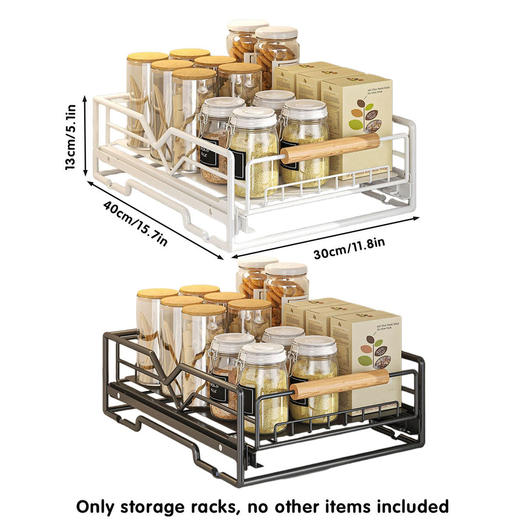 Pull Out Kitchen Cabinet Rack Two Colours | StorageOZ