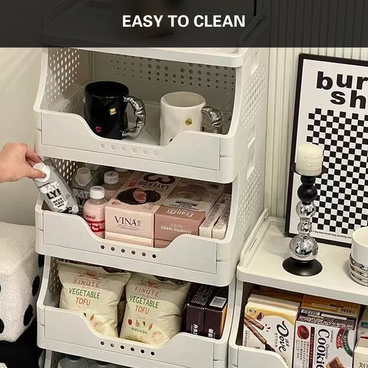 3 Tier Storage Carts Two Colours Organiser | StorageOZ