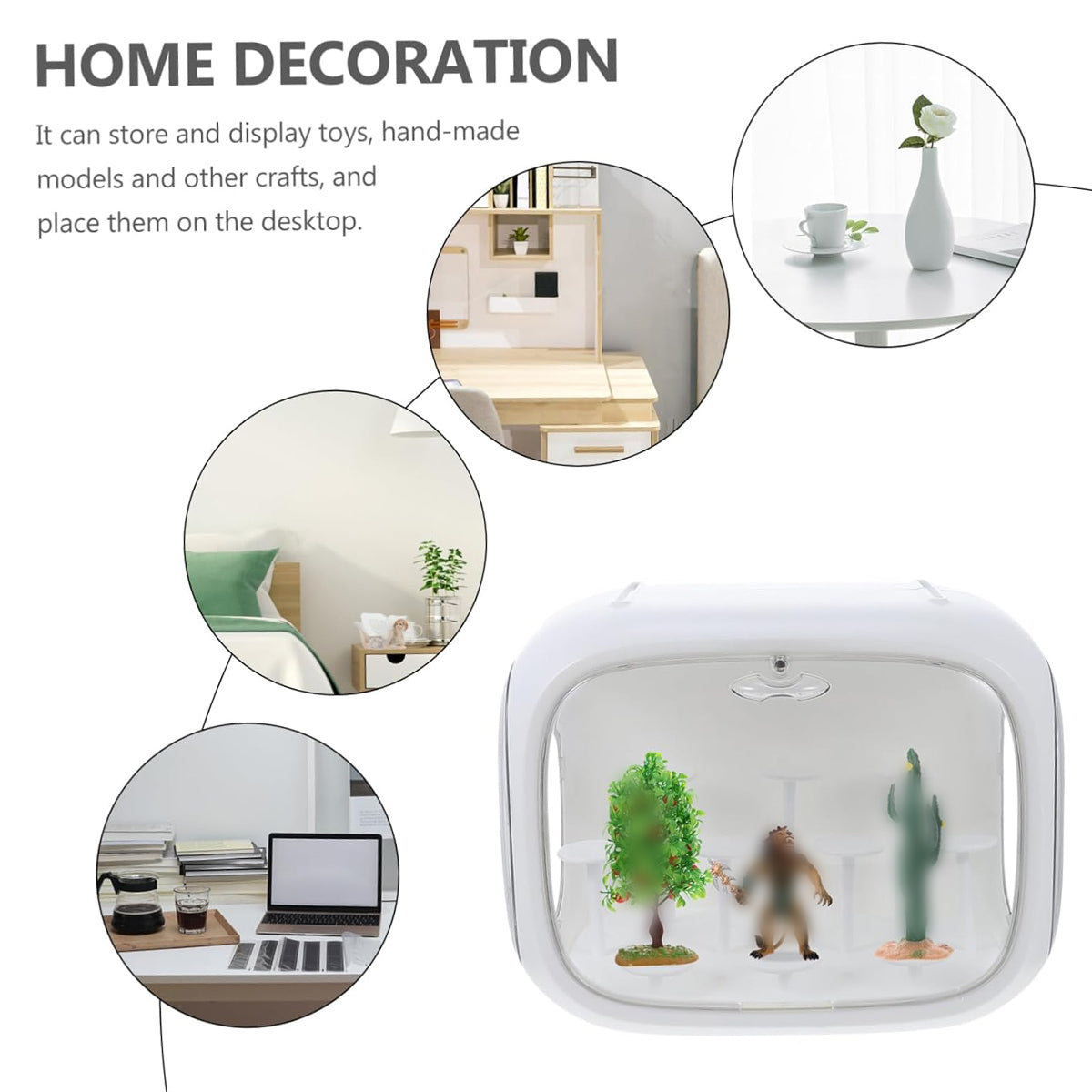 Capsule Display Storage Box Two Whites Set | StorageOZ