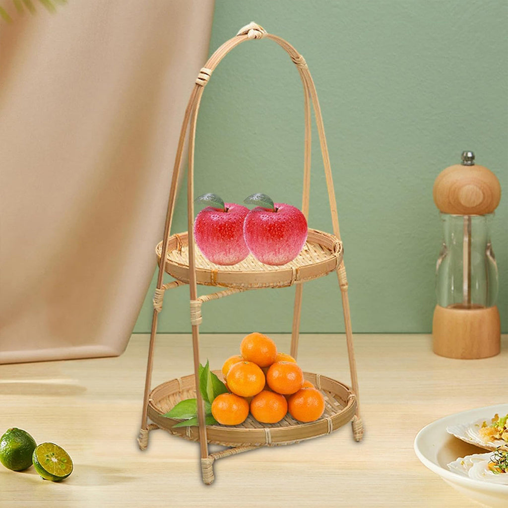 Bamboo Serving Basket in One to Three Tiers | StorageOZ