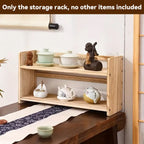 Solid Wood Book Stand Two Brown Tones Set | StorageOZ
