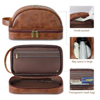 Vintage PU Toiletry Wash Bag Two Colours | StorageOZ