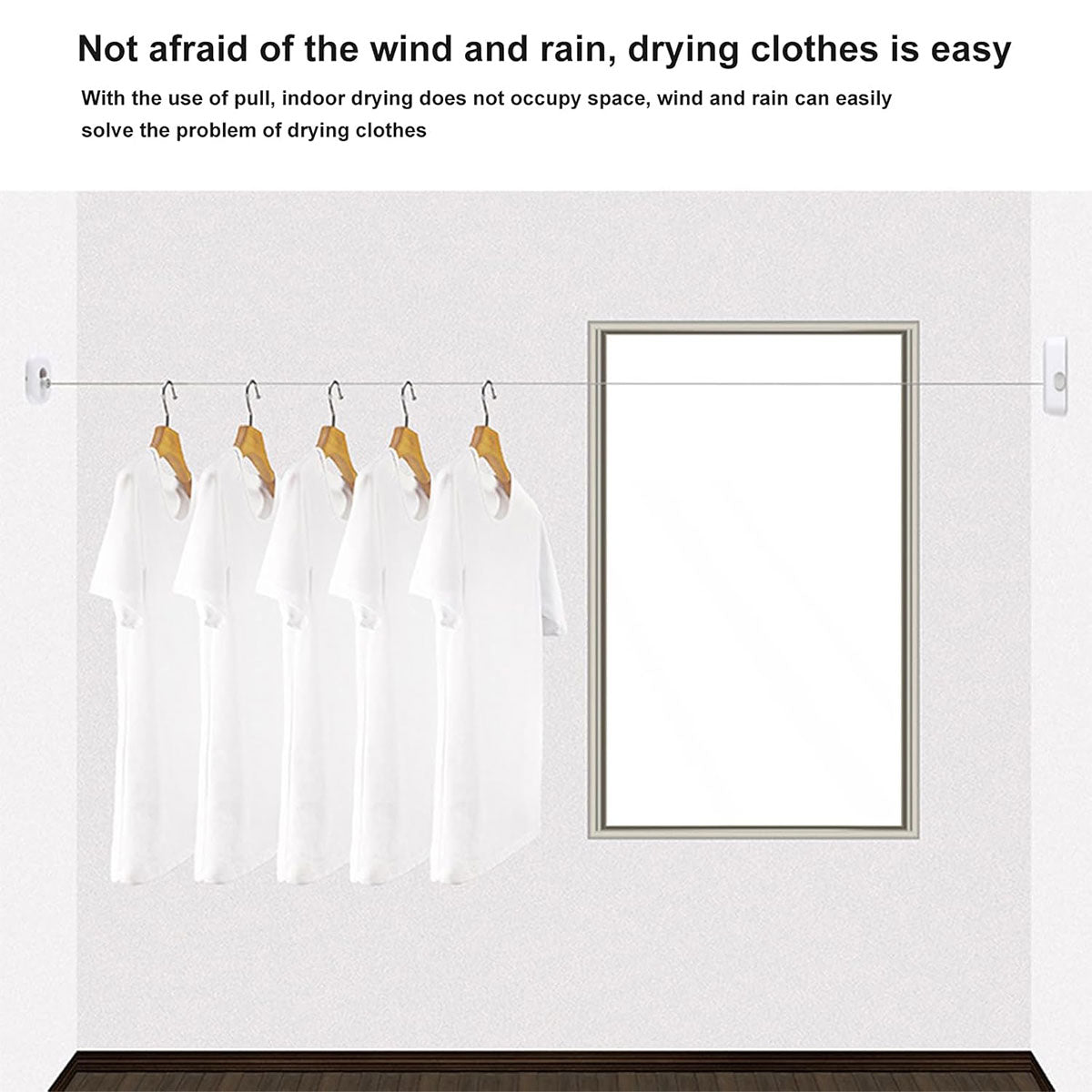 Retractable Wall Clothesline 4.3m Two Colours | StorageOZ