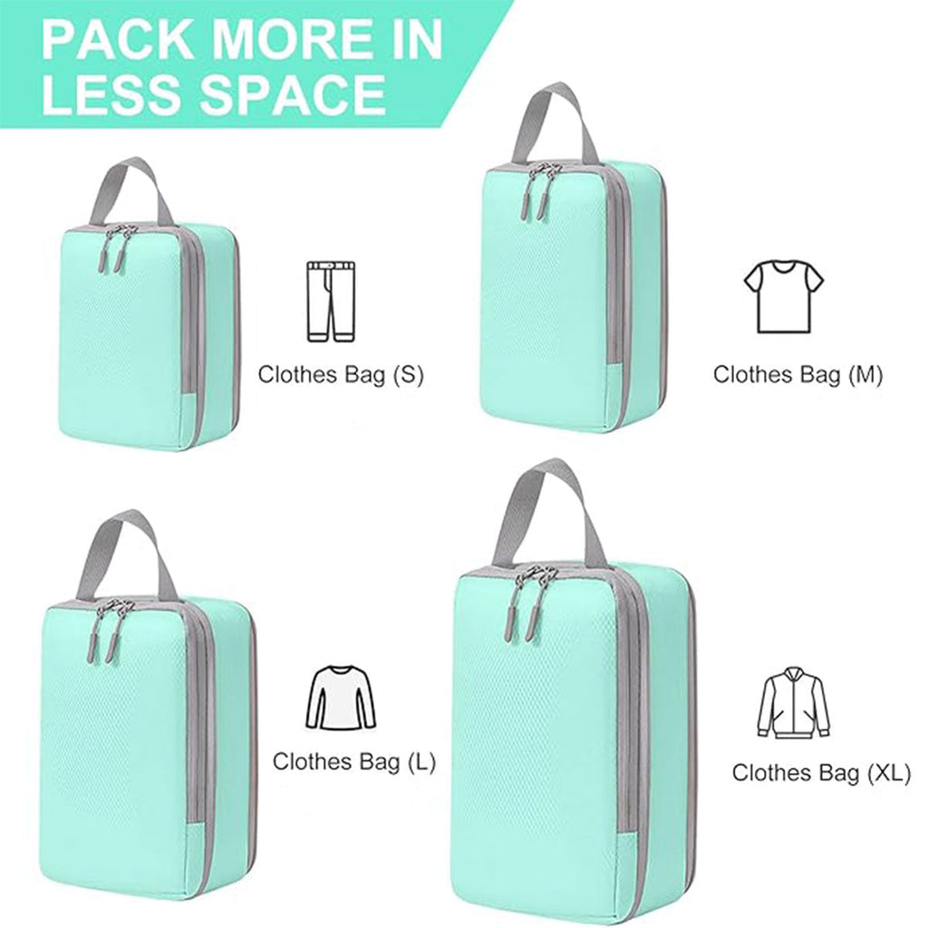 4 Pcs Travel Compression Bags Four Colours | StorageOZ