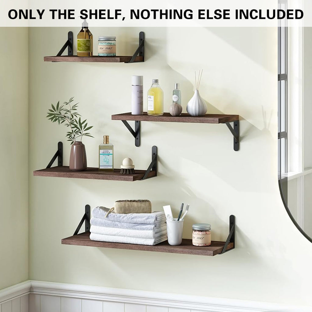 4 Pcs Wooden Wall Shelves Two Colours Set | StorageOZ