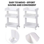 3 Tier Rolling Bathroom Cart Two Widths Set | StorageOZ