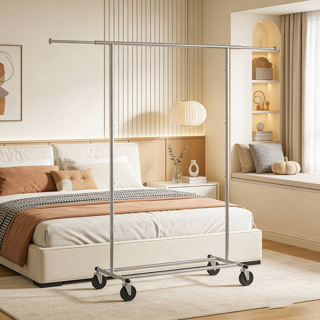 Rolling Chrome Clothes Drying Rack Organiser | StorageOZ