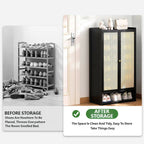Black Entry Shoe Storage Cabinet Organiser | StorageOZ