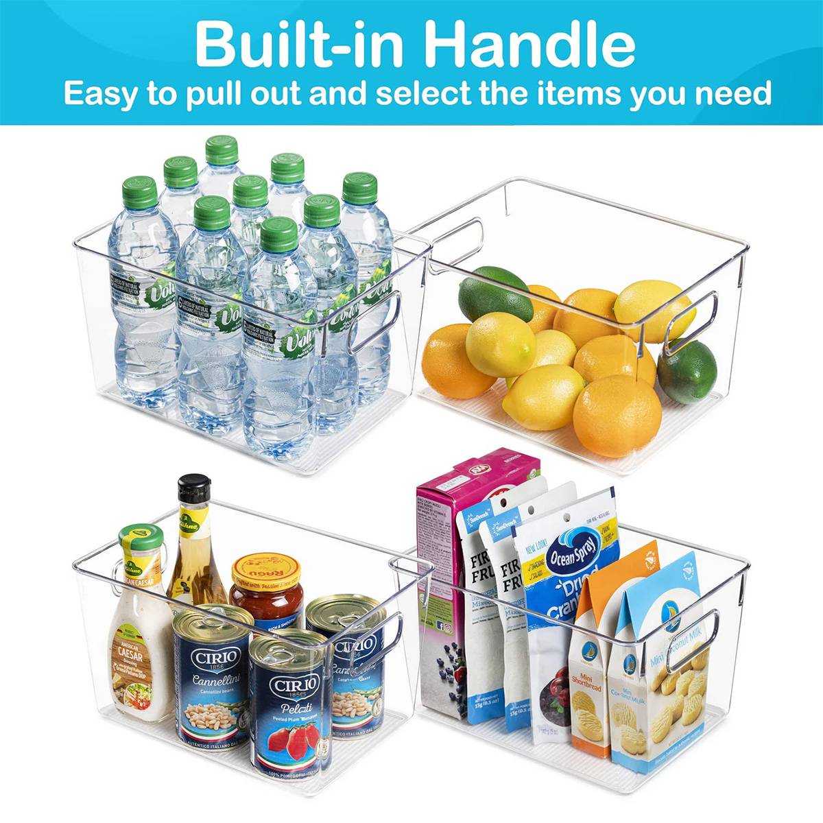 5 Pcs Clear Desk Boxes Two Sizes Organiser | StorageOZ