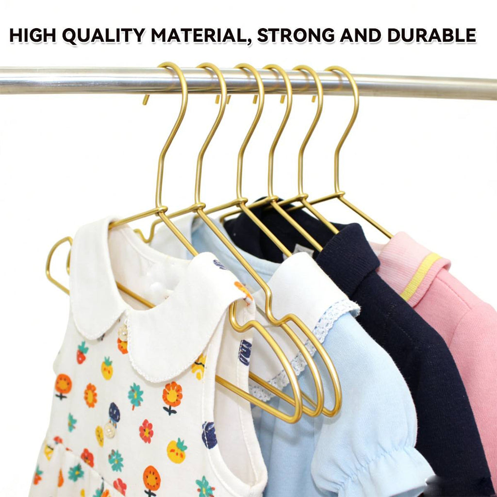 Gold Aluminum Small Clothes Hangers 30 Pack Compact