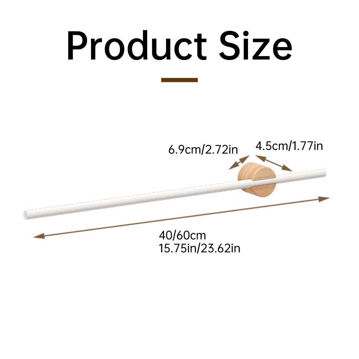 White Extendable Towel Rail Two Lengths Set | StorageOZ