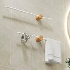 White Extendable Towel Rail Two Lengths Set | StorageOZ