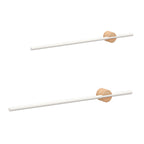 White Extendable Towel Rail Two Lengths Set | StorageOZ
