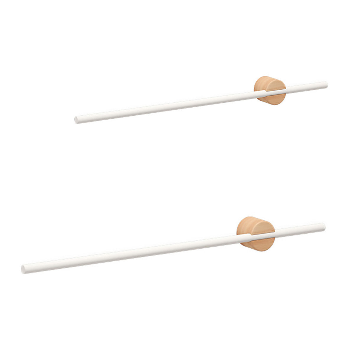 White Extendable Towel Rail Two Lengths Set | StorageOZ