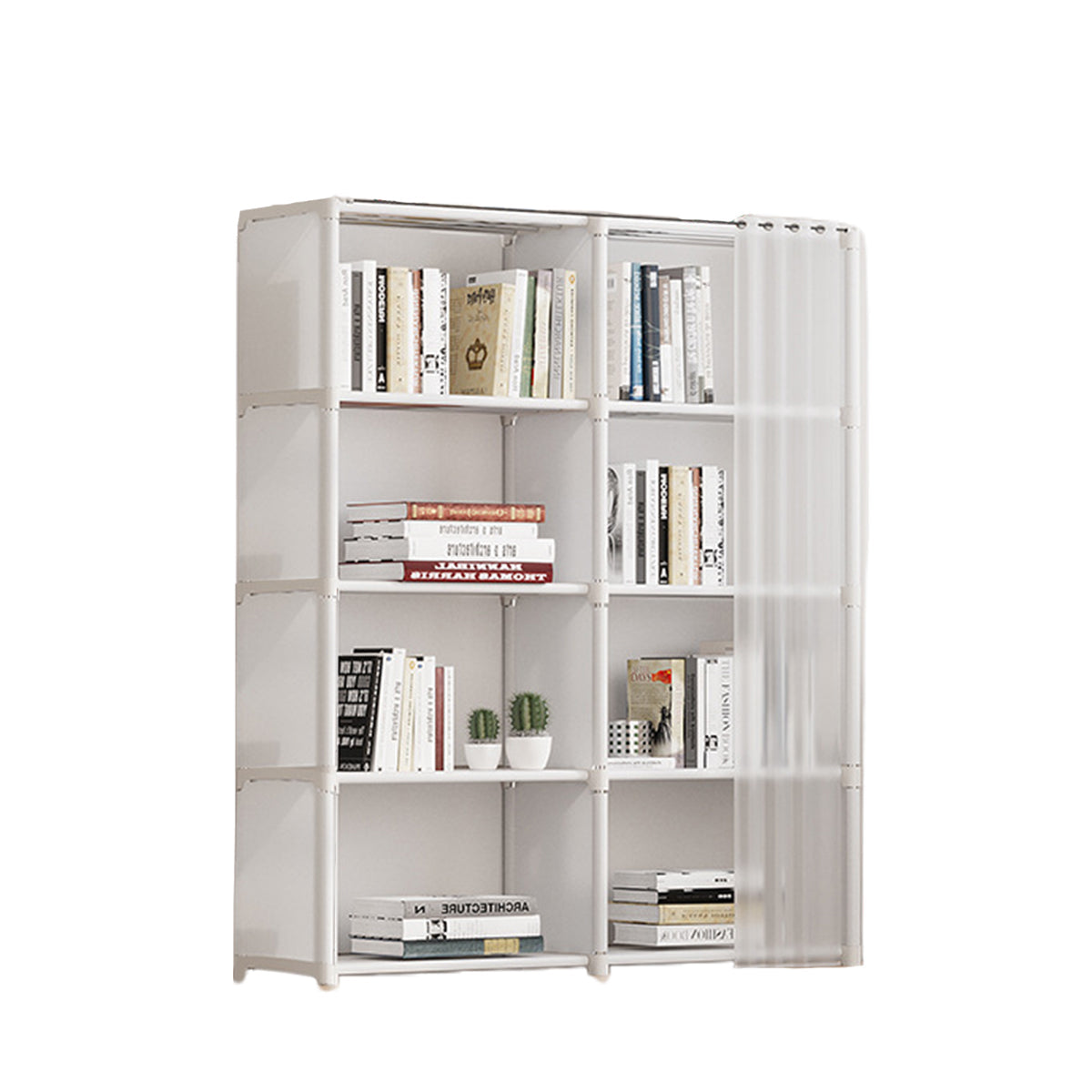 Curtained Modular Storage Shelf Four Layouts | StorageOZ