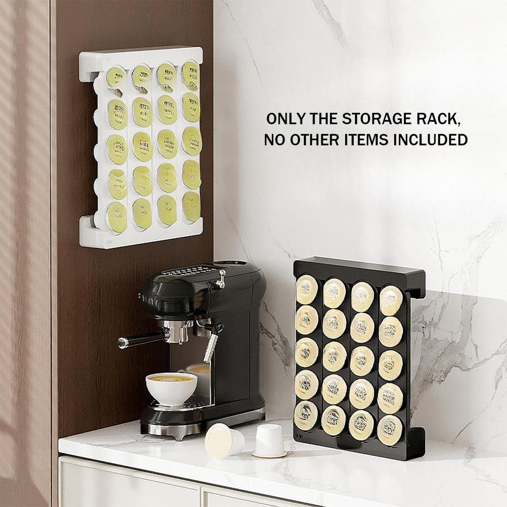 Wall Coffee Capsule Rack Two Colours Set | StorageOZ