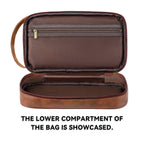 Vintage PU Toiletry Wash Bag Two Colours | StorageOZ