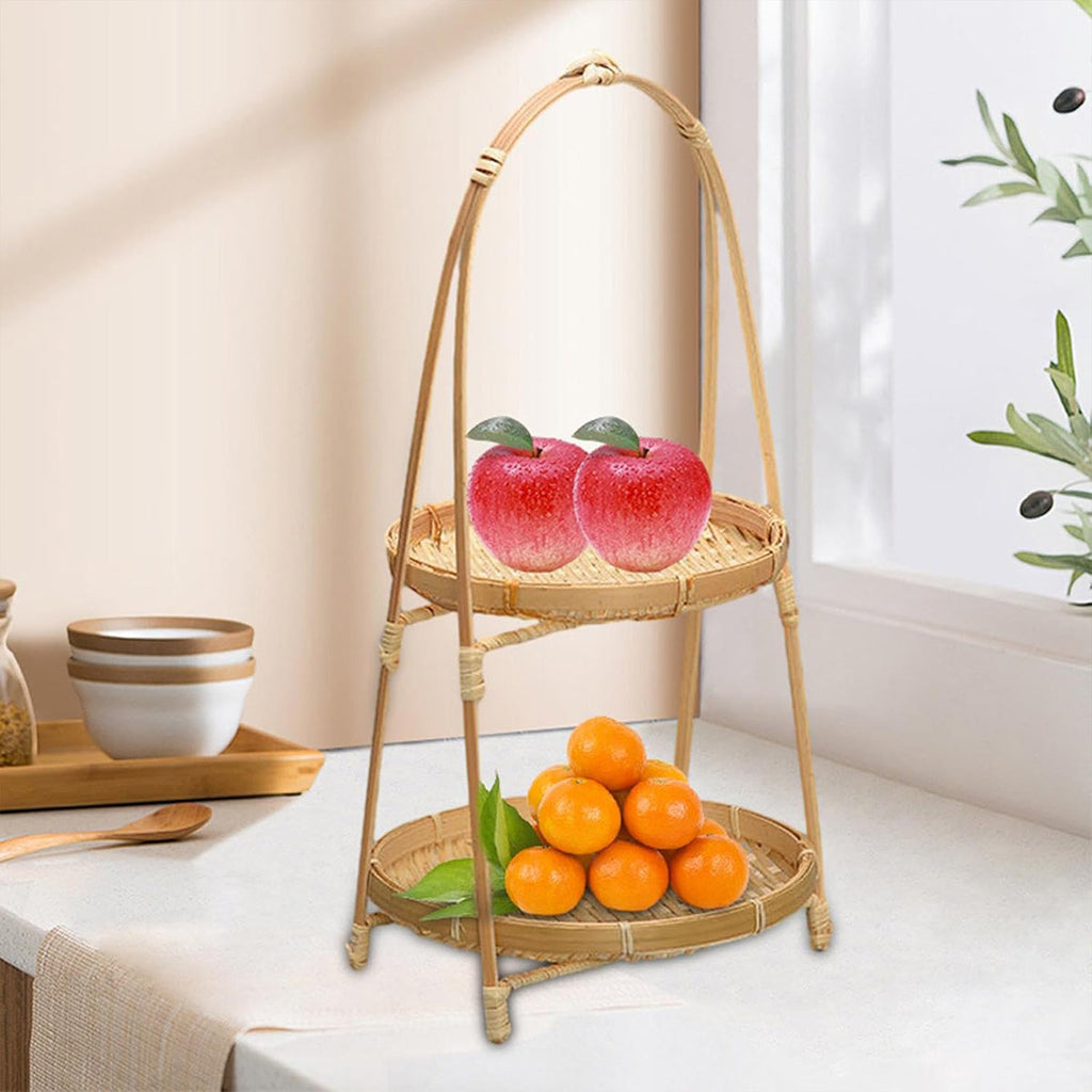Bamboo Serving Basket in One to Three Tiers | StorageOZ