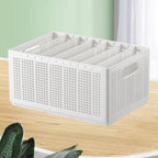White Plastic Wardrobe Baskets Two Sizes | StorageOZ