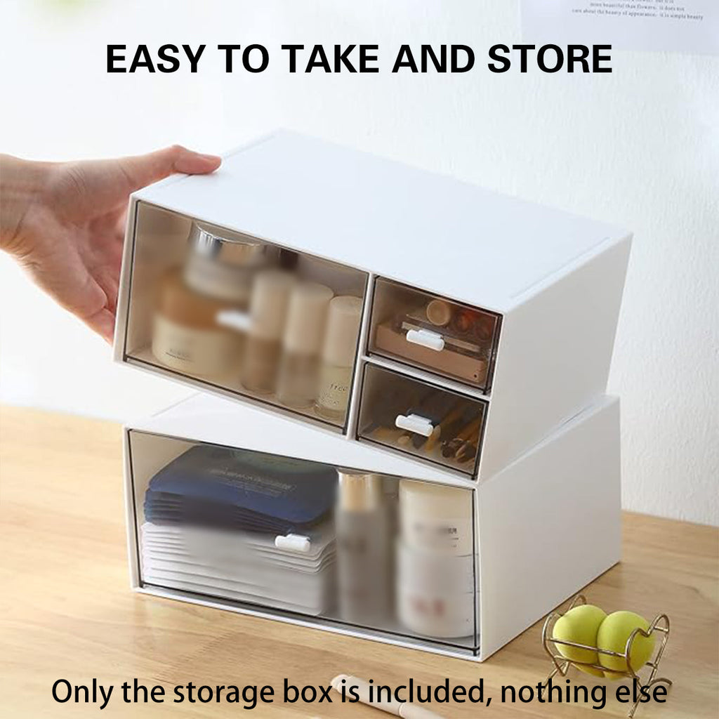 Clear Desktop Drawer Box One or Three Set | StorageOZ