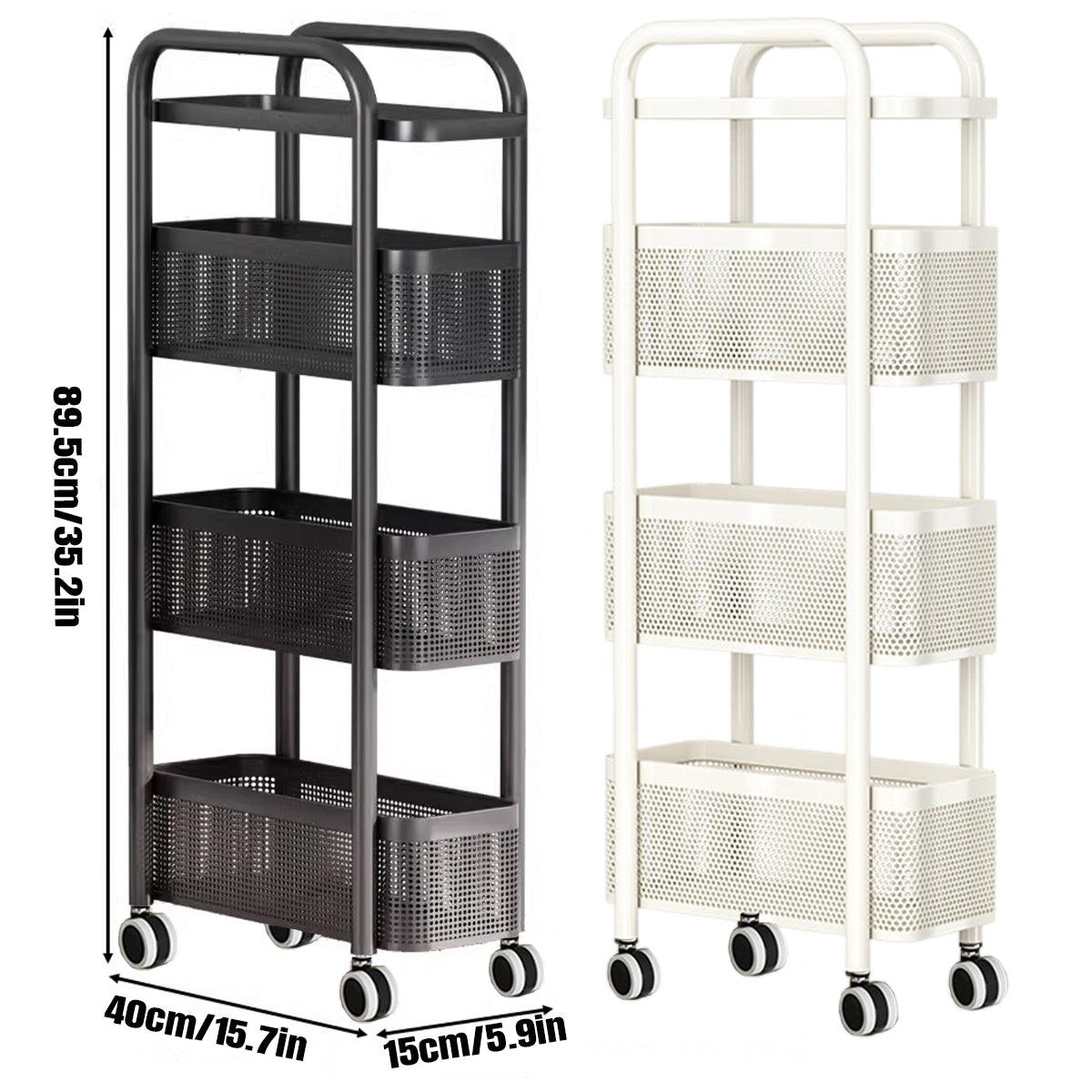 Pull Out Narrow Storage Cart Two Colours | StorageOZ
