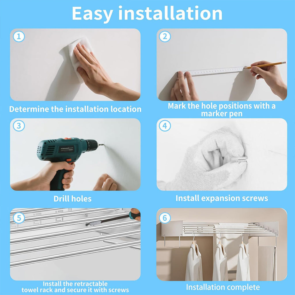 100cm Foldable Wall Drying Rack Two Colours | StorageOZ