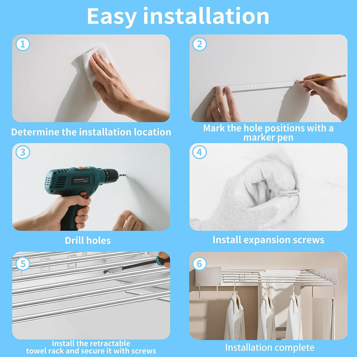 100cm Foldable Wall Drying Rack Two Colours | StorageOZ