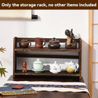Solid Wood Book Stand Two Brown Tones Set | StorageOZ