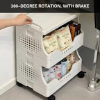 3 Tier Storage Carts Two Colours Organiser | StorageOZ