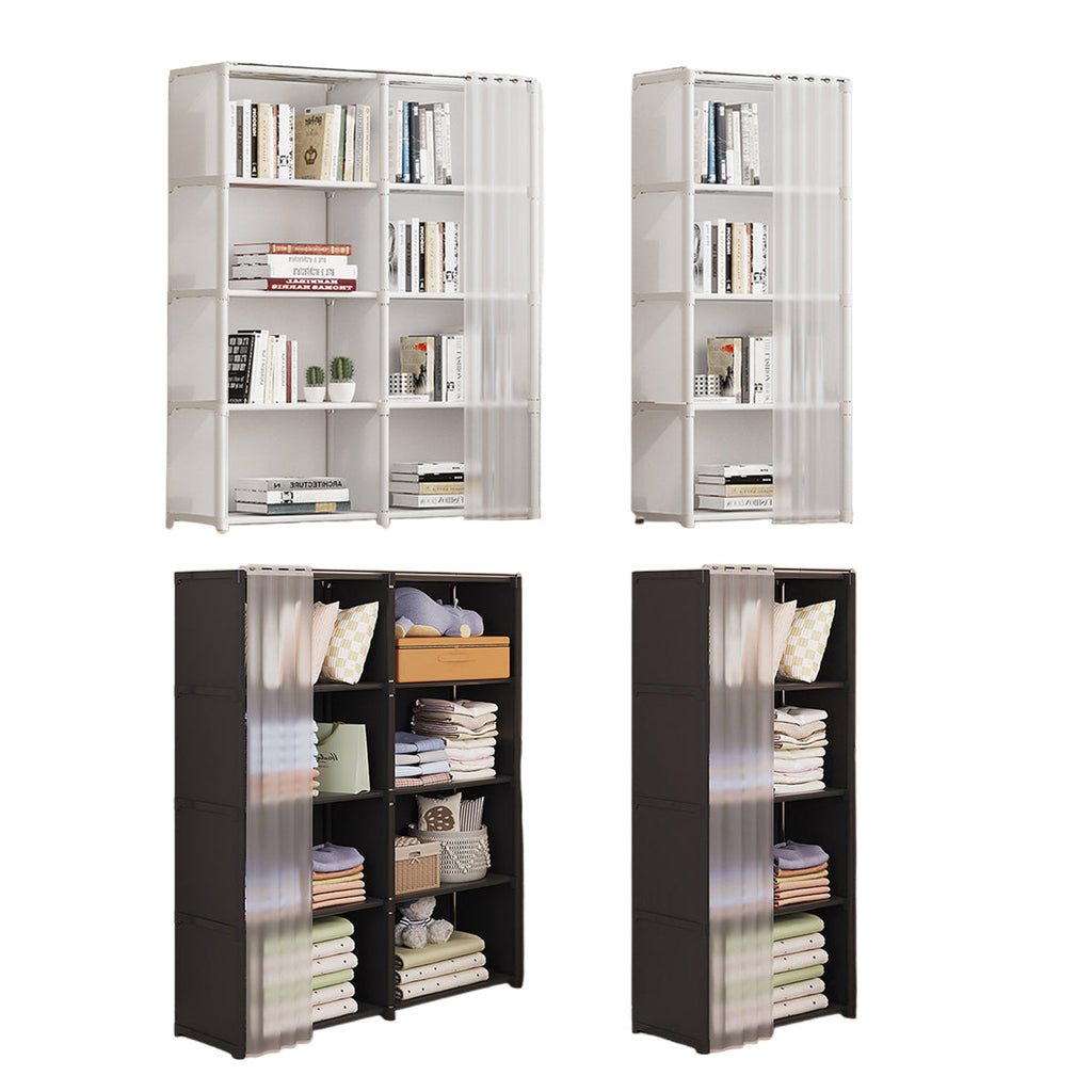 Curtained Modular Storage Shelf Four Layouts | StorageOZ
