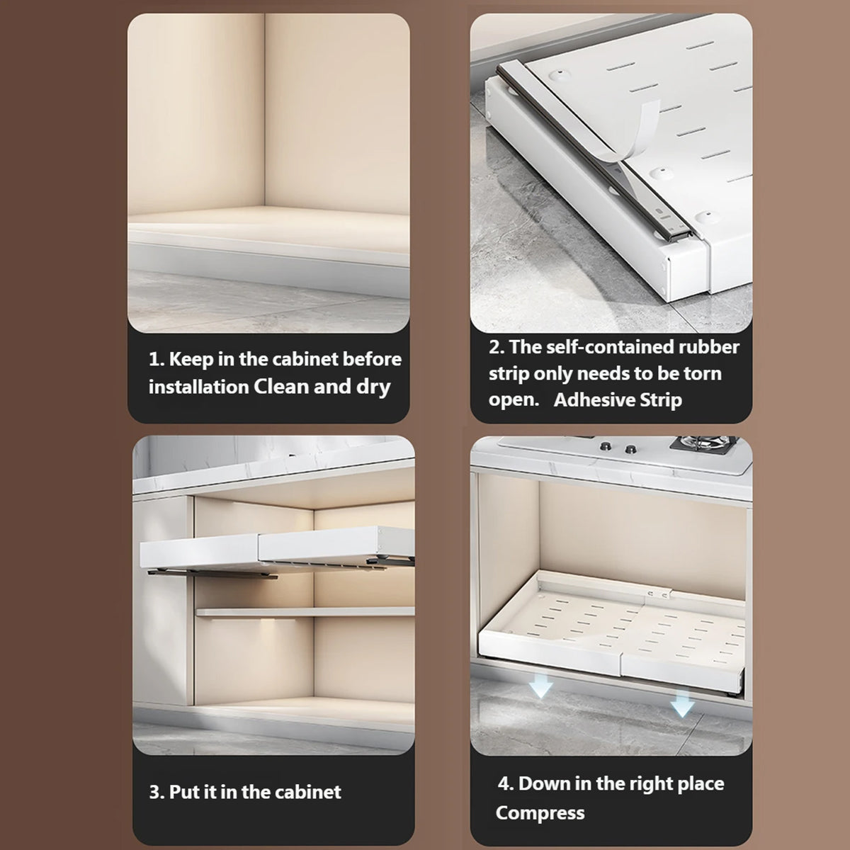 Pull Out Cabinet Basket Two Colours Rack | StorageOZ