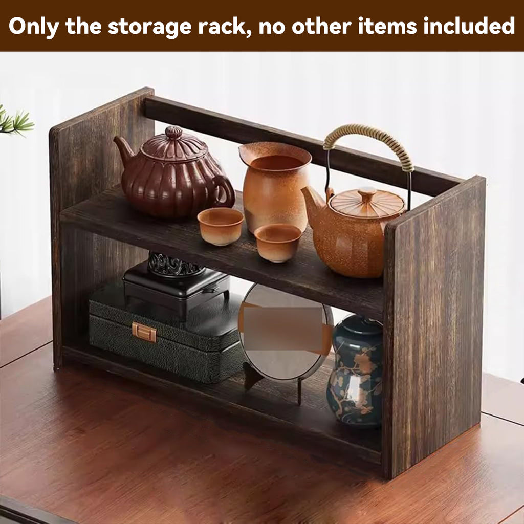 Solid Wood Book Stand Two Brown Tones Set | StorageOZ