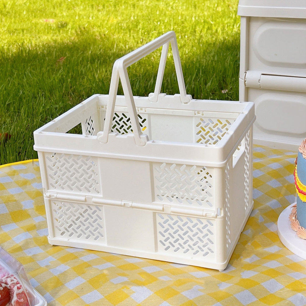 Foldable Plastic Storage Basket Four Colours | StorageOZ